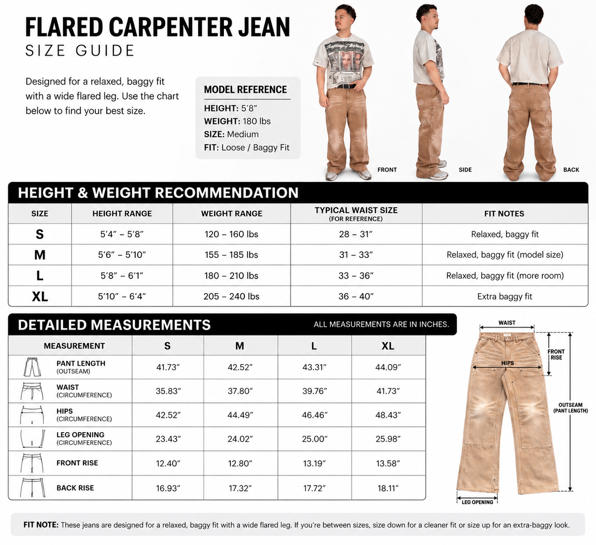 Flared Carpenter Jean