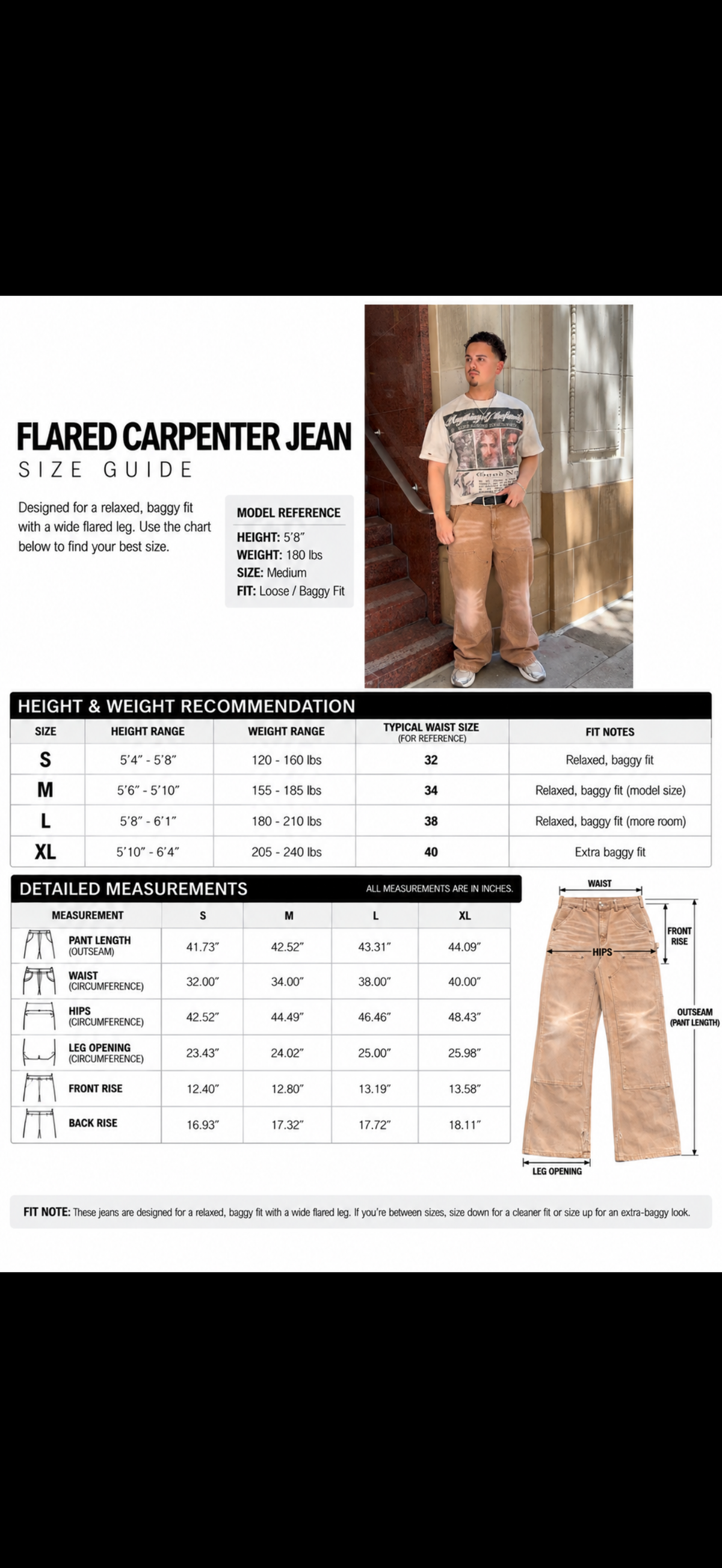 Flared Carpenter Jean